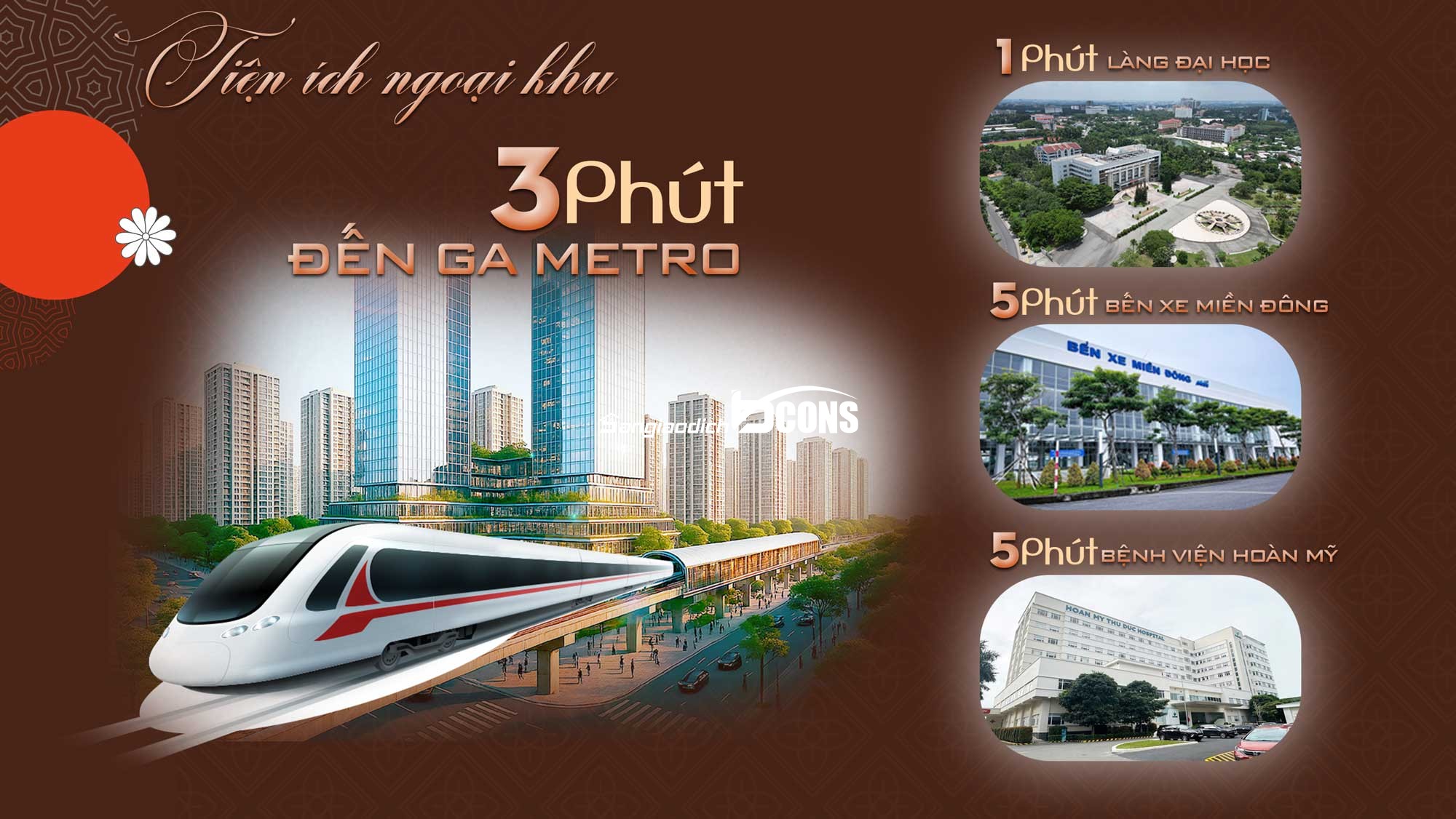 Tiện ích ngoại khu phục vụ mọi nhu cầu sinh hoạt của cư dân
