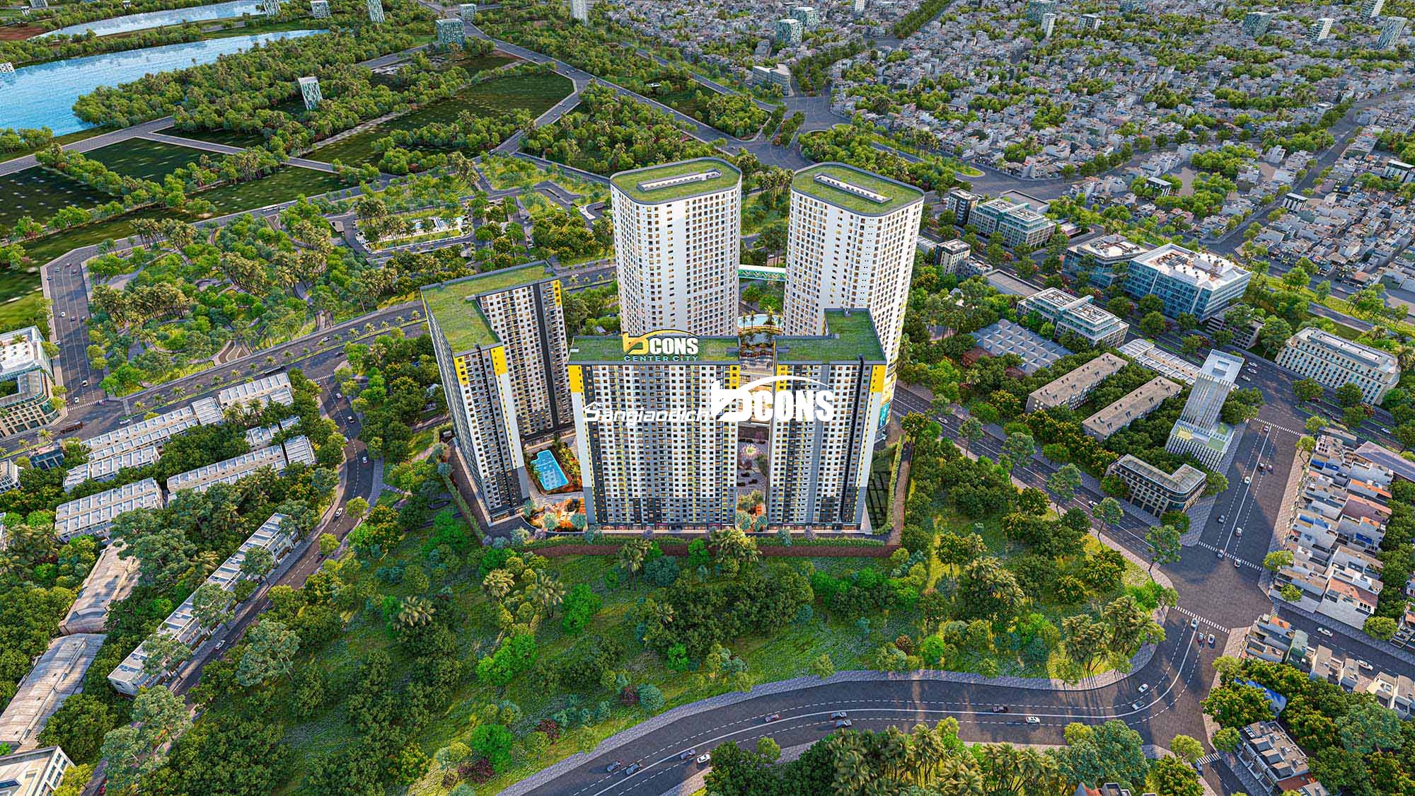 2 Block thương mại cao 36 tầng