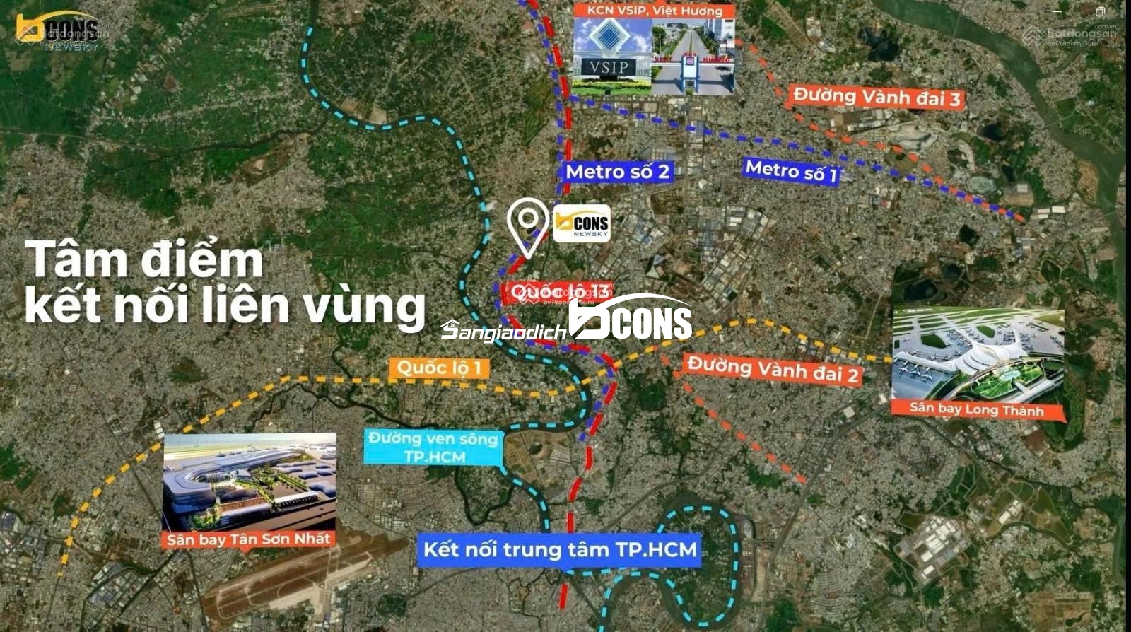 Bcons Newsky mặt tiền Quốc Lộ 13 - cam kết thuê, sở hữu xế xịn, vàng lộc 9999
