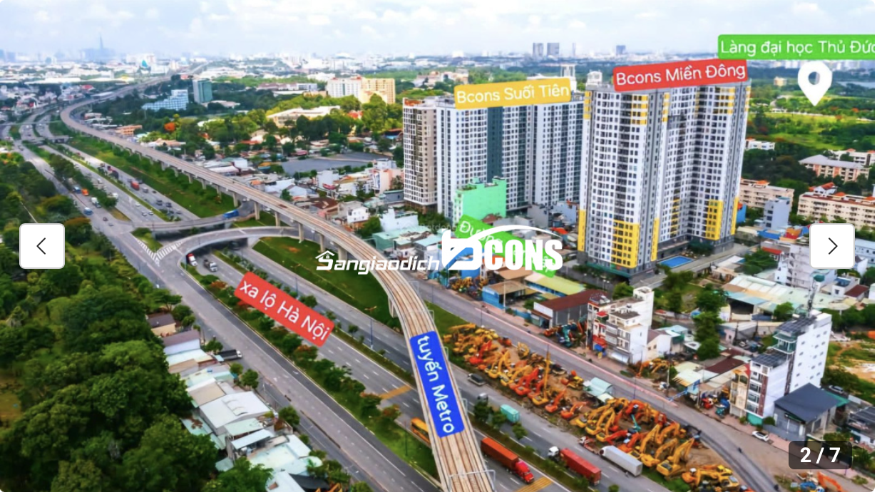 Bcons Miền Đông chính chủ bán căn 2PN với vốn 30% 660tr sở hữu ngay Metro Miền Đông, vay 70%
